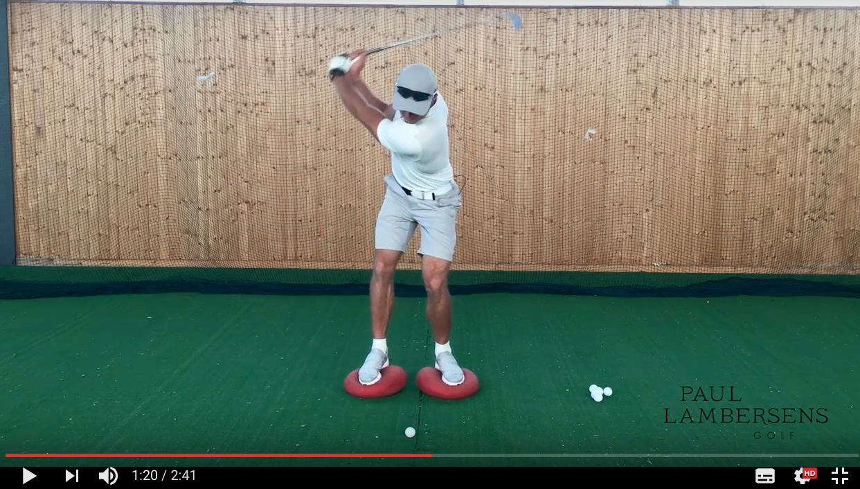 exercice cours golf équilibre swing